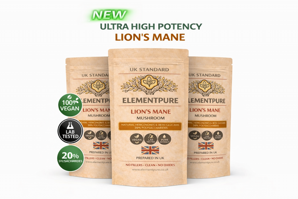 Lion's Mane Mushroom - Premium Grade, Fruit Body Extract - 500 mg Capsules (20% POLYSACCHARIDES!)60 capsules/pack
