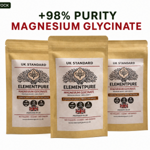 Magnesium Glycinate- Premium Grade, 98% purity, 500mg/capsule, 60 capsules/pack-vegan( Delivers 100mg Elemental Magnesium)